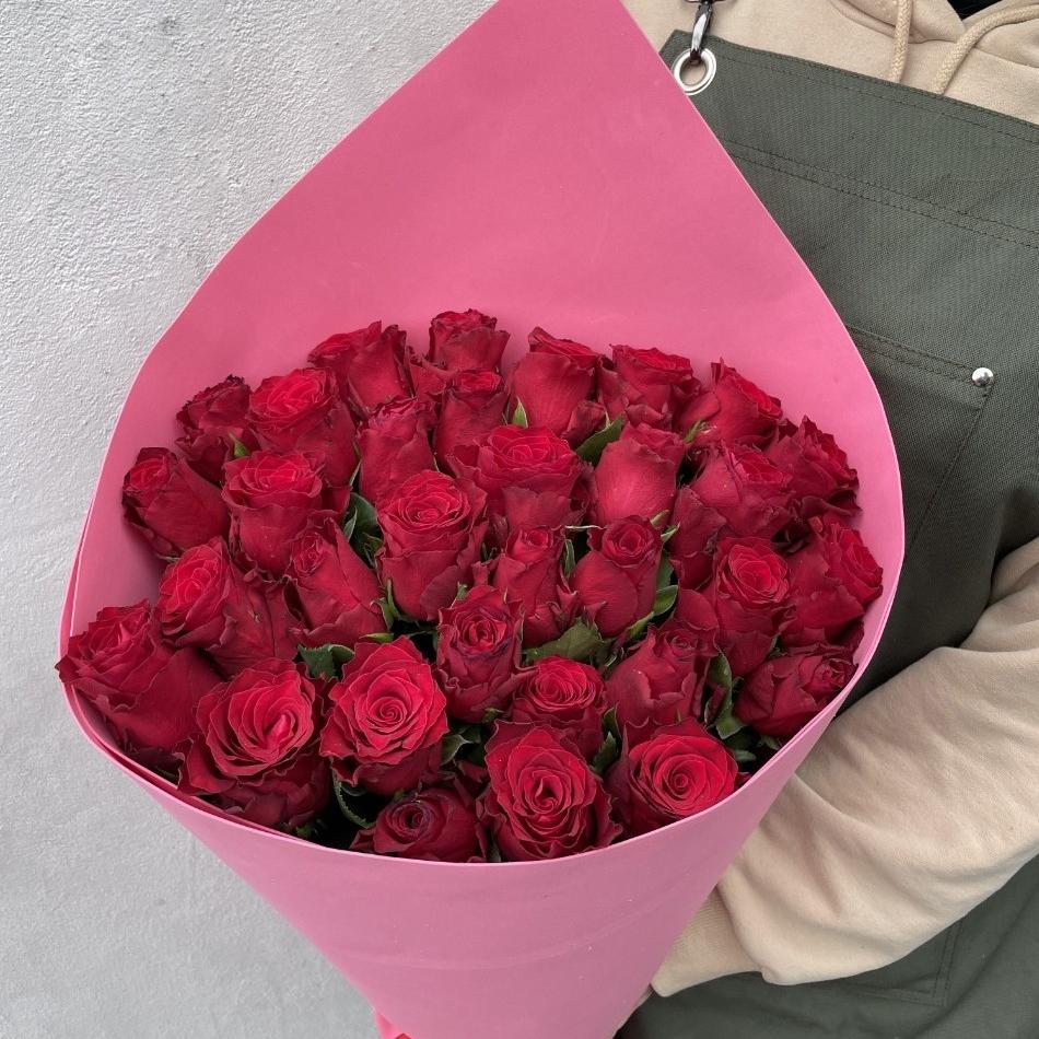 Красные розы 60 см 