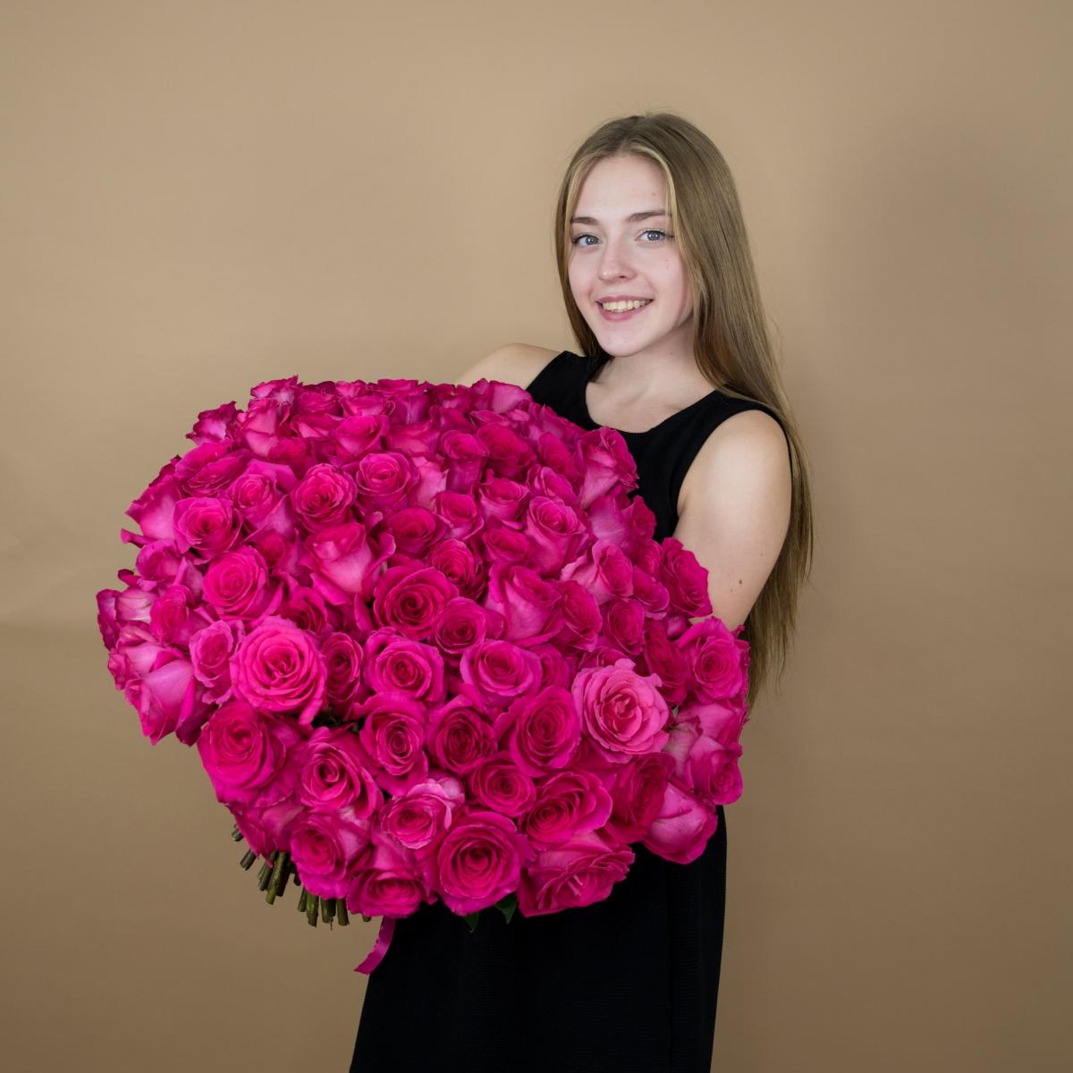Букет из розовых роз 75 шт. (40 см) код товара  17248psk