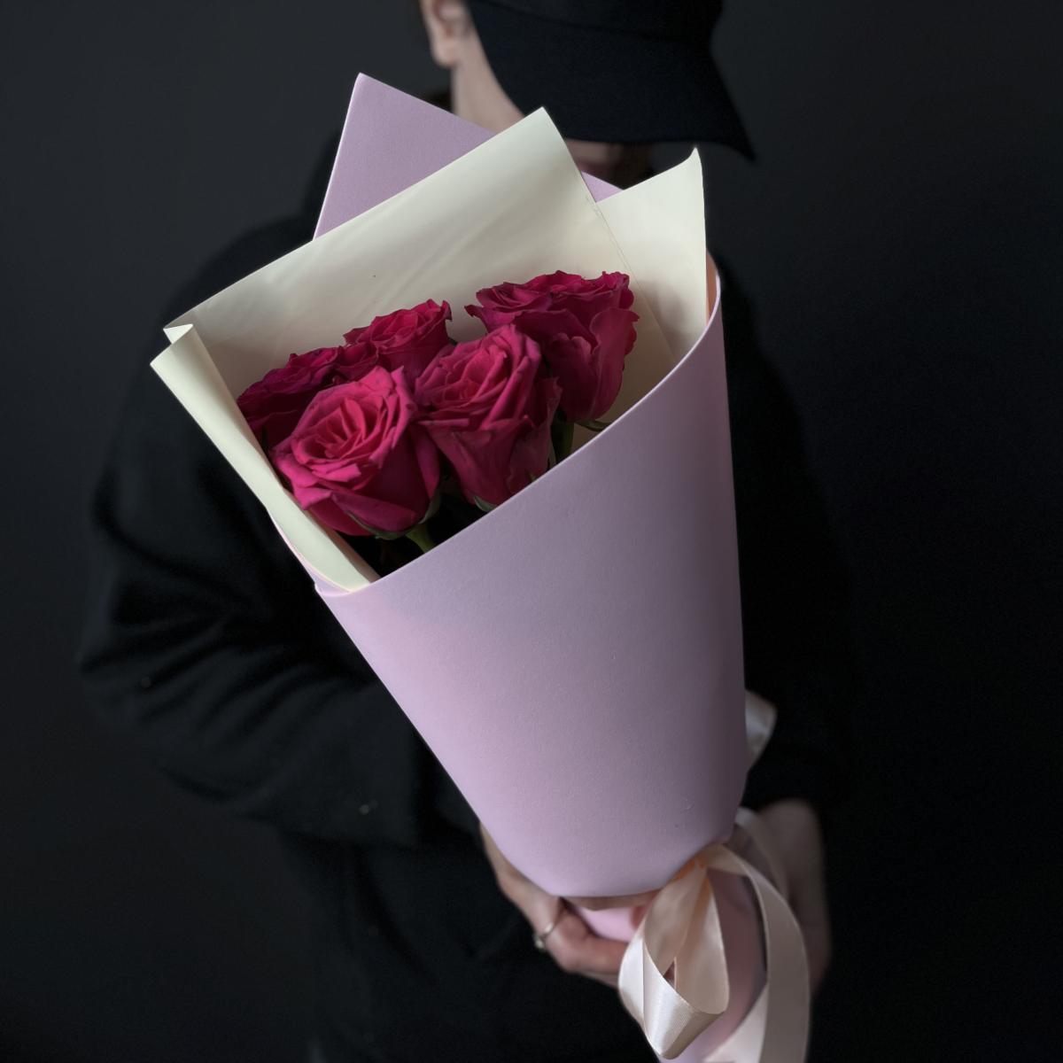 Роза розовая 40 см (Эквадор)