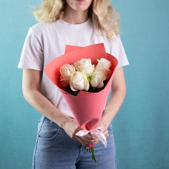 Розы Эквадор 40 см (Белые)