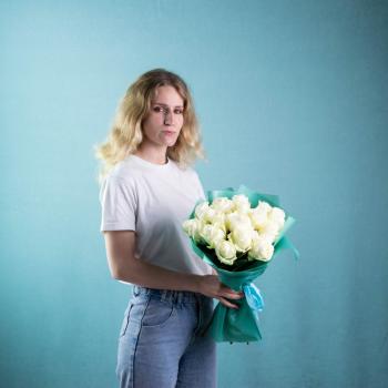 Розы Эквадор 40 см (Белые)