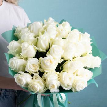 Розы Эквадор 40 см (Белые)