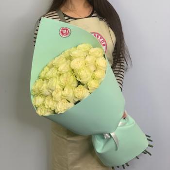 Букет из белых роз 21 шт 40 см (Эквадор) (артикул: 23296pskov)
